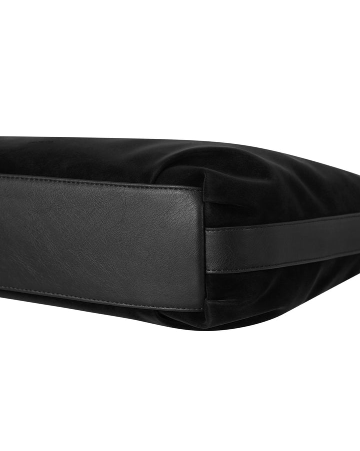 Stand Oil Seine Bag — Twisted Nubuck Crossbody — Black