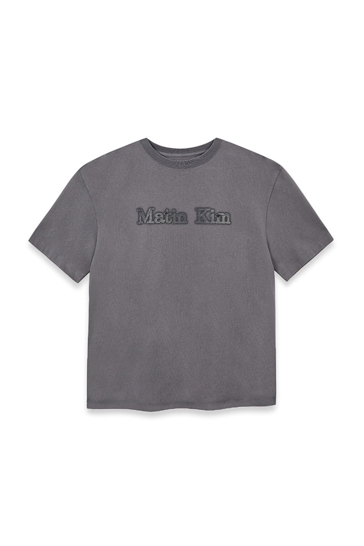 Matin Kim Vintage Logo Graphic Top — Charcoal