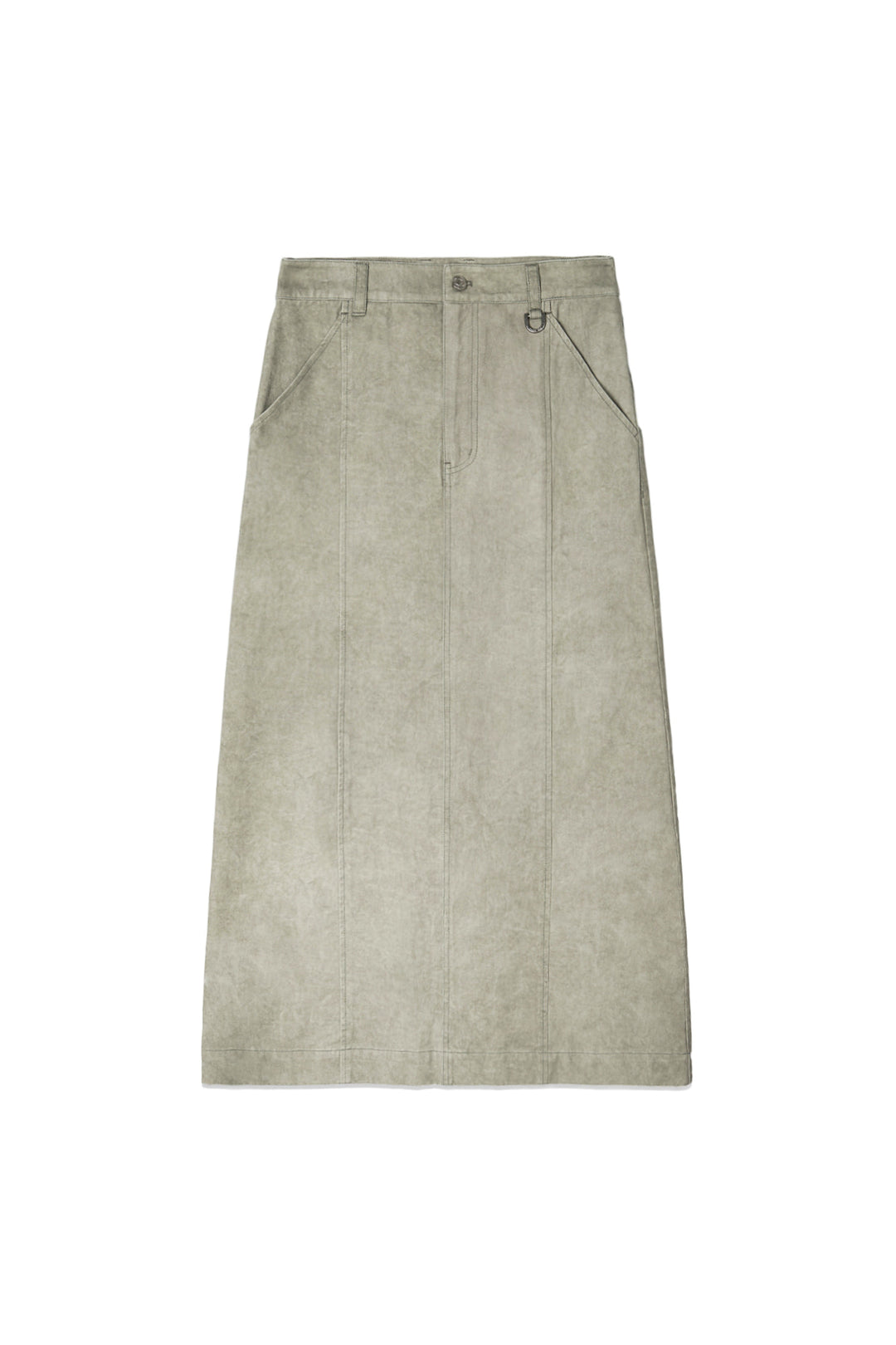 Matin Kim Washed Mermaid Long Skirt Light — Khaki