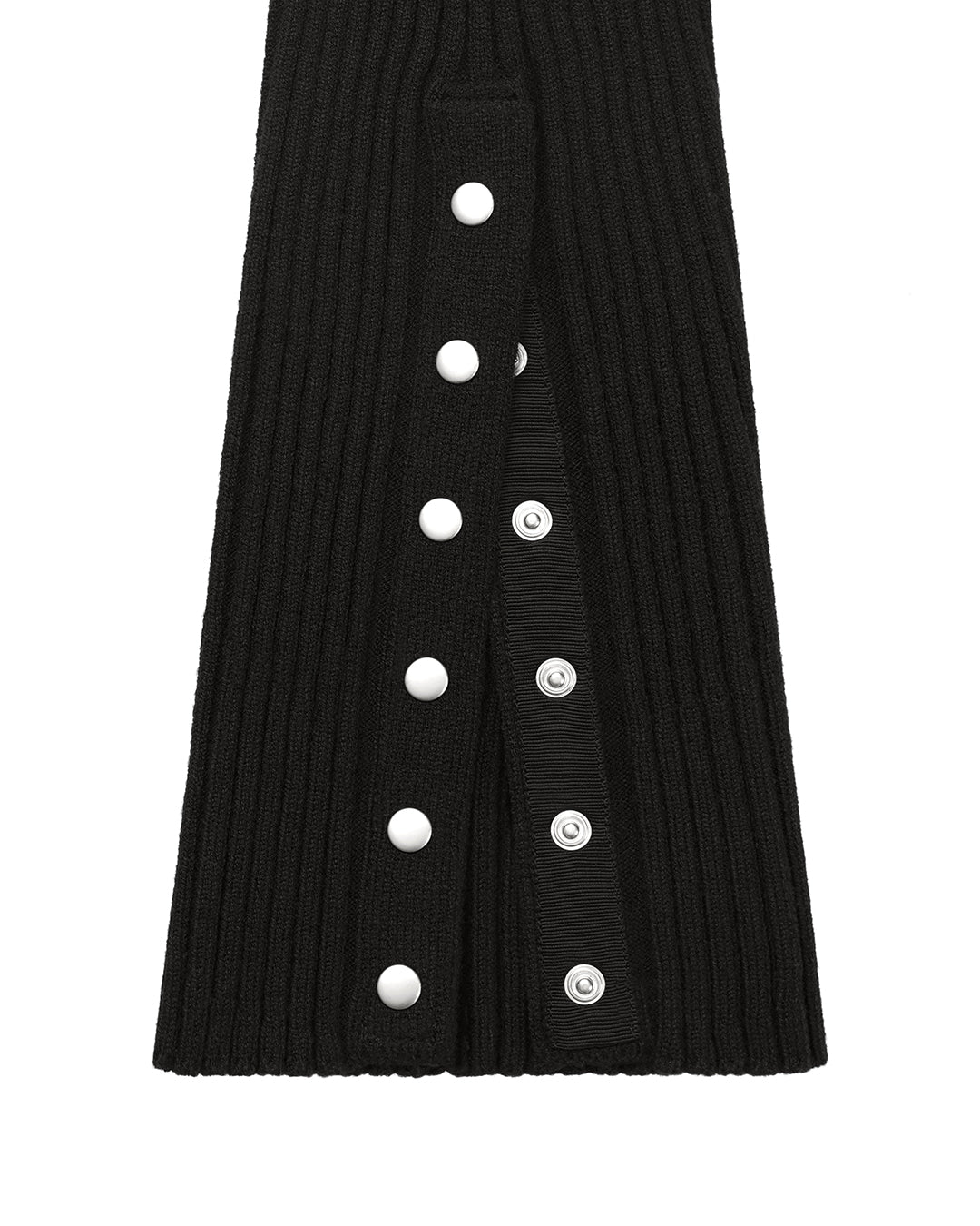 Stand Oil Snap Knit Leg Warmer — Black