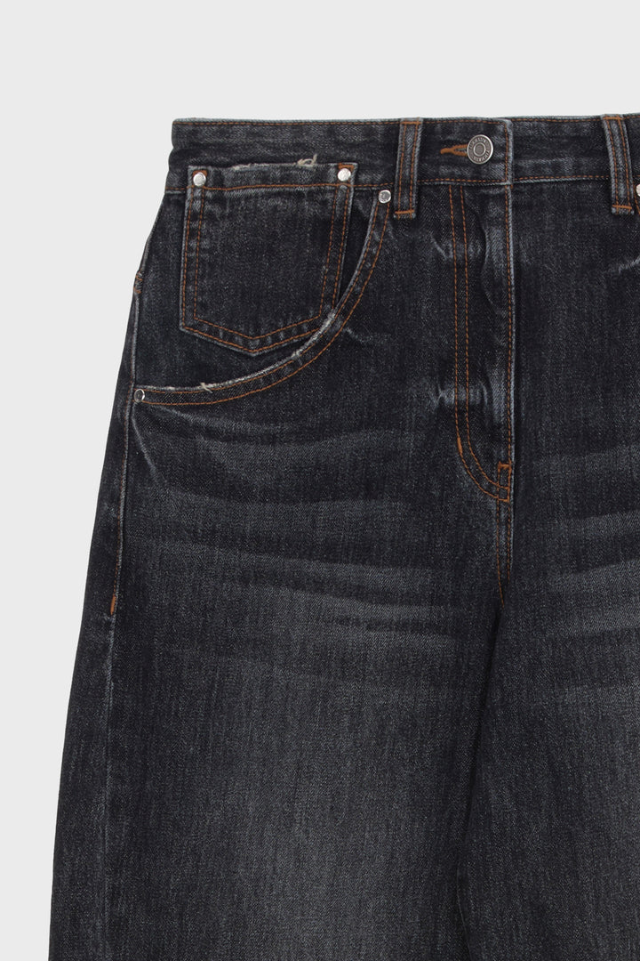 KIMMATIN Twisted Seam Denim — Dark — Gray