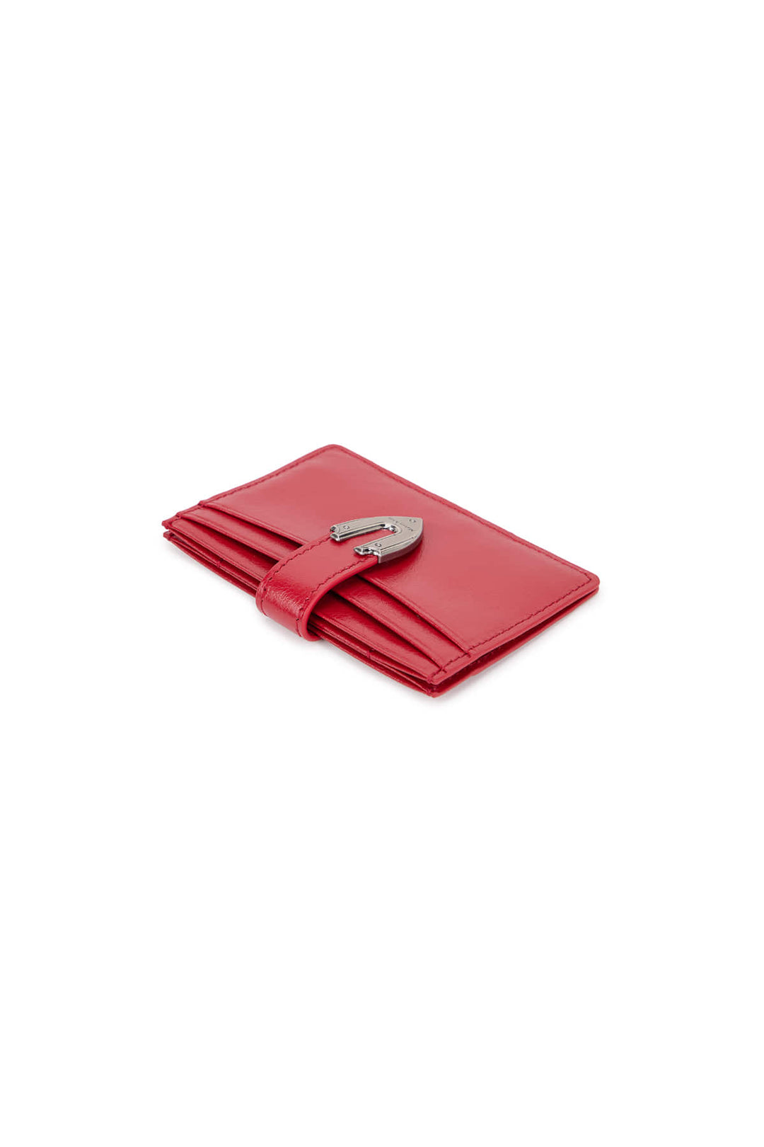 Matin Kim Western Buckle Card Wallet — Red