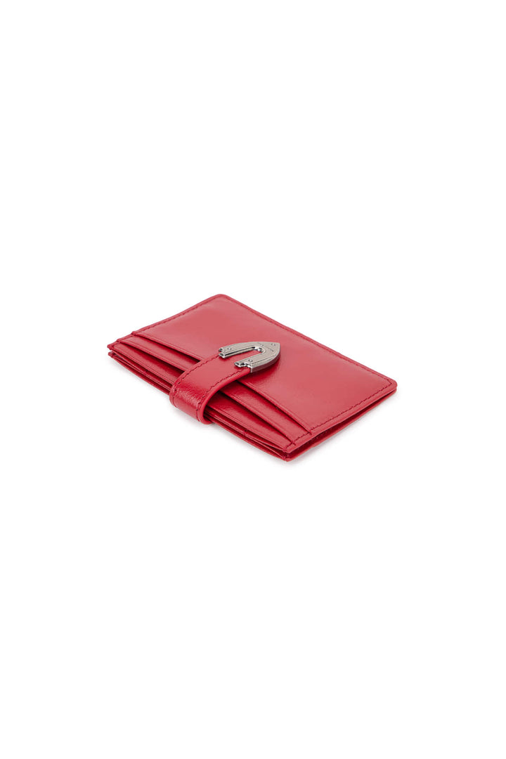 Matin Kim Western Buckle Card Wallet — Red