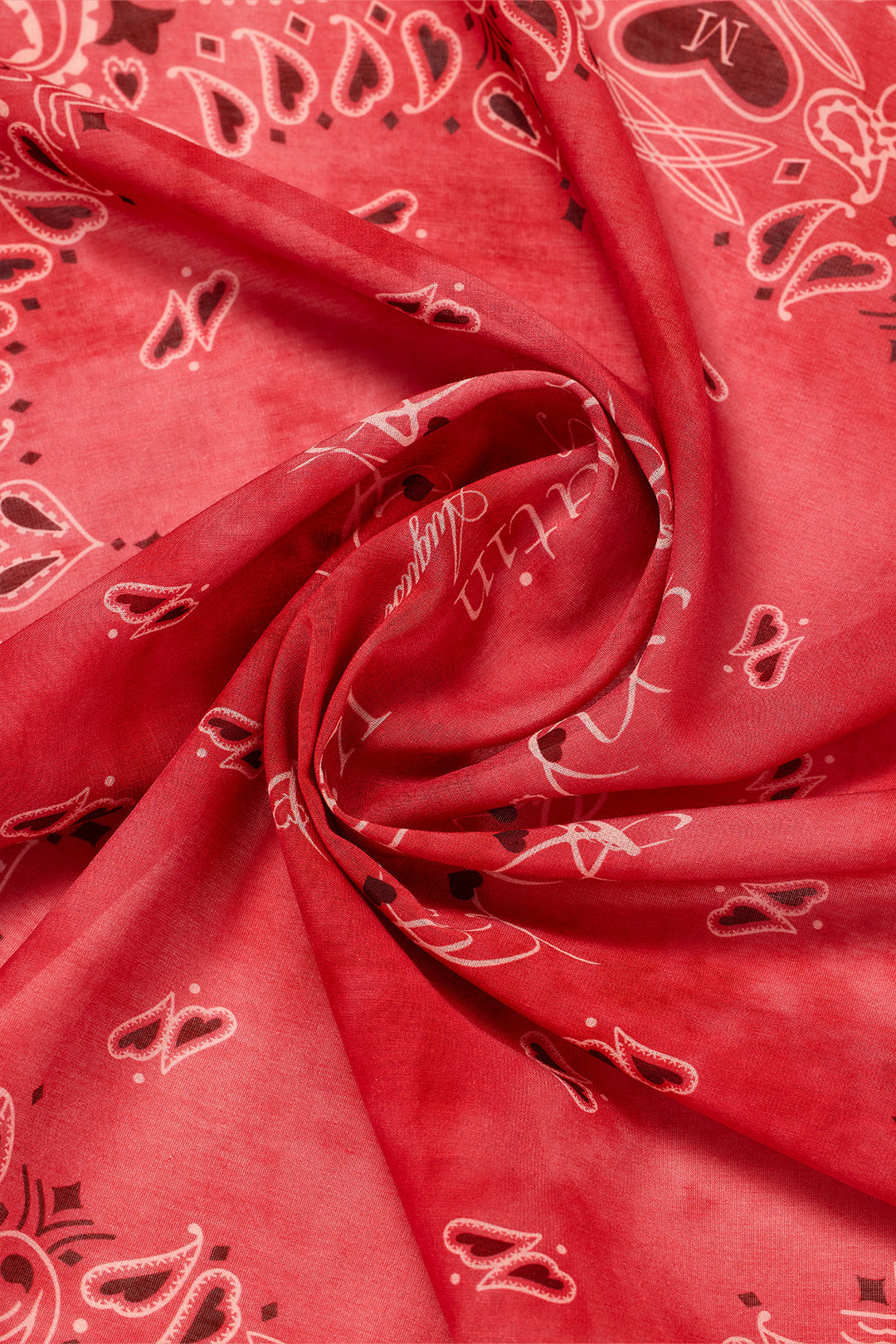 Matin Kim Vintage Printed Bandana — Red