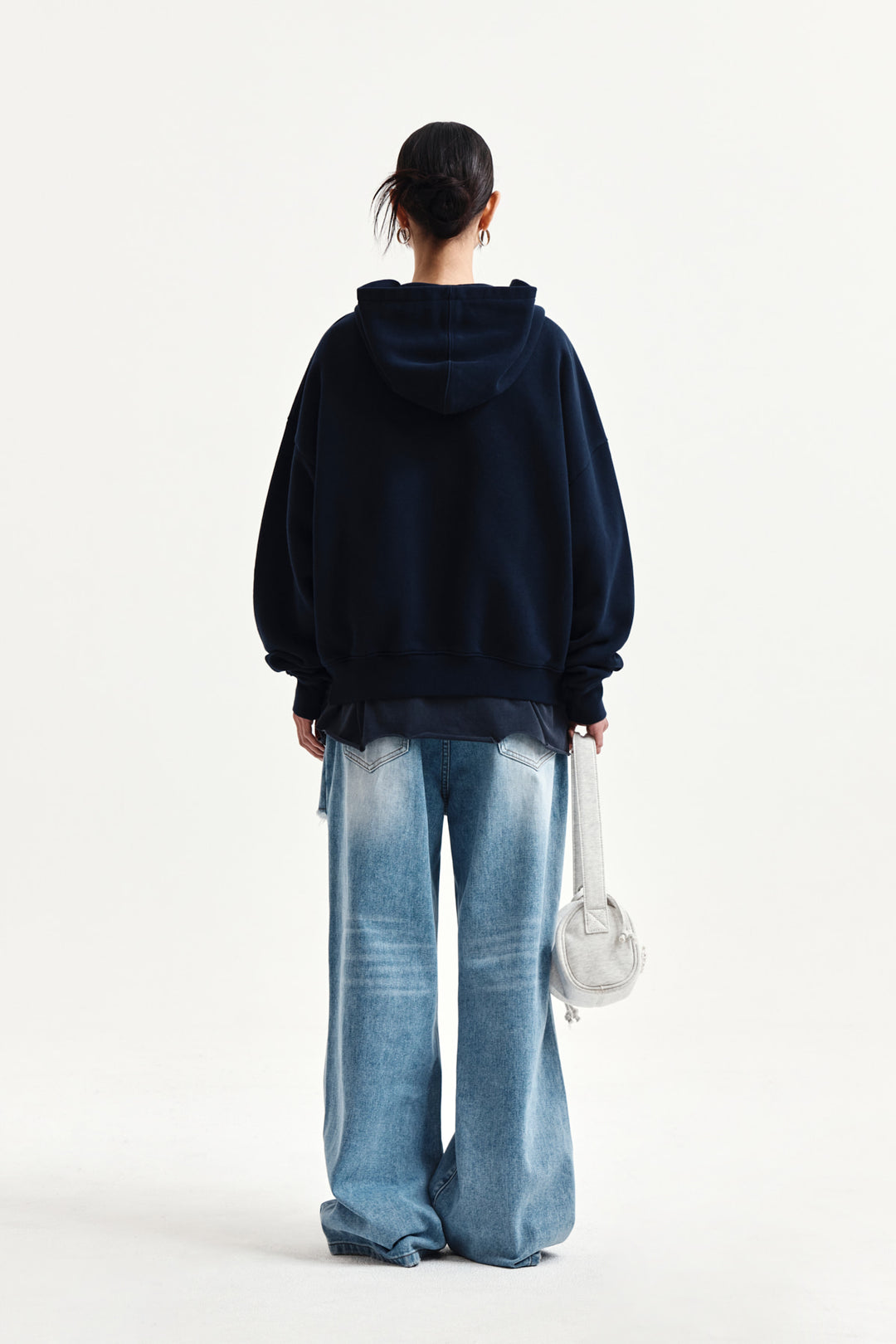 Matin Kim Graffiti Logo Zip Hoodie — Navy blue