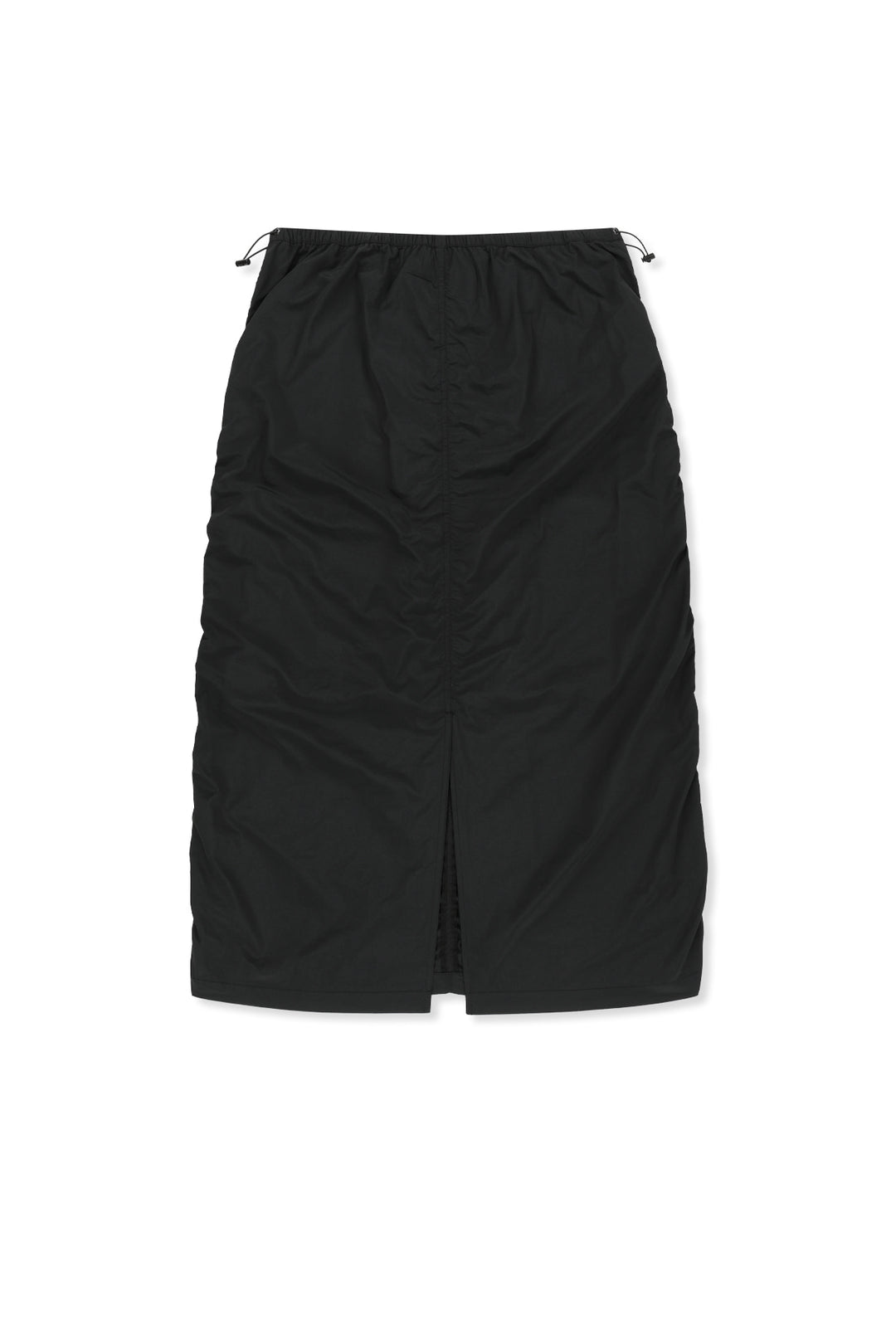 Matin Kim Patch Pocket Shirring Nylon Skirt — Black