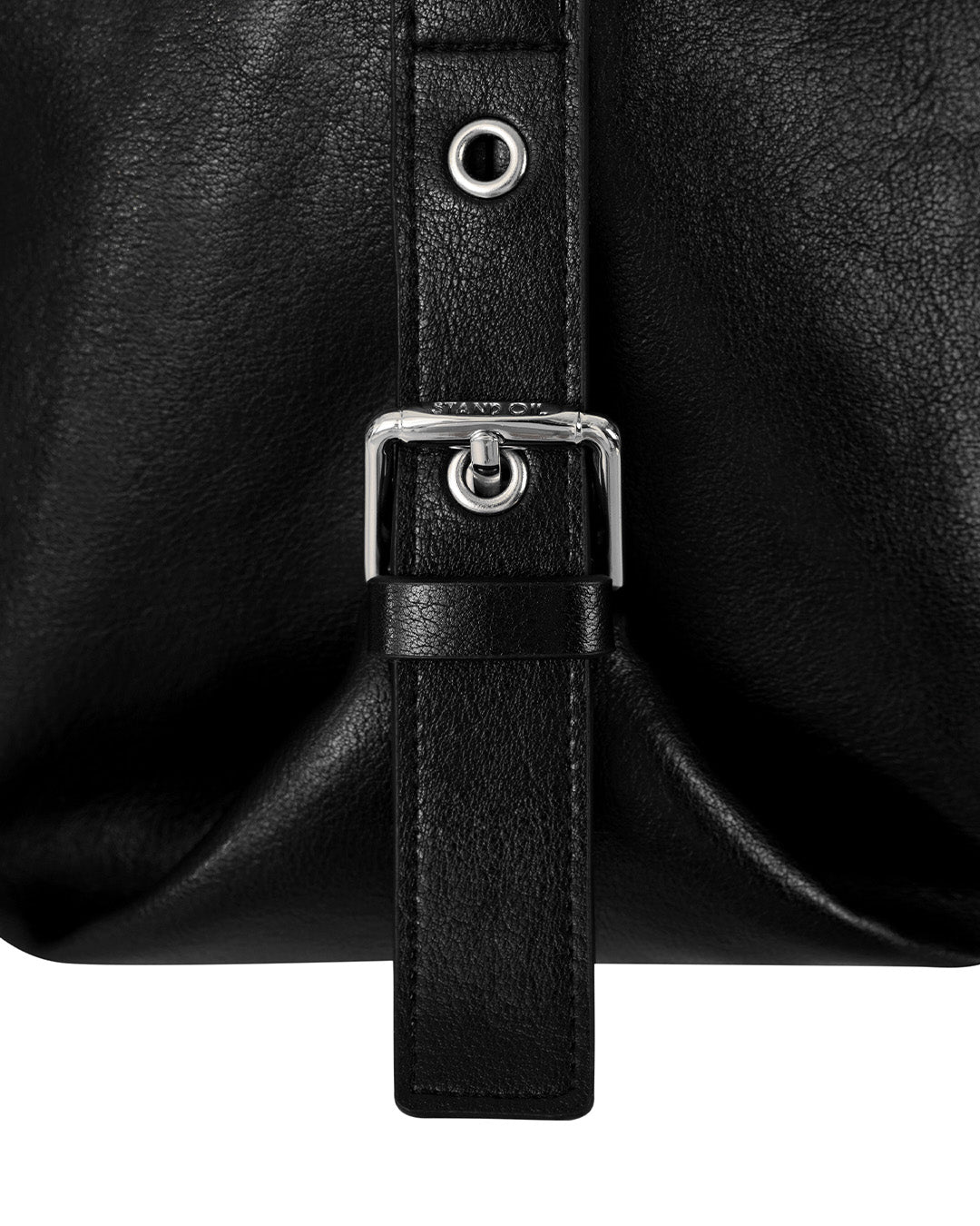 Stand Oil Mushy Bag — Nubuck Slouch Tote — Black