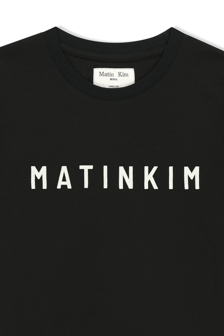 Matin Kim Applique Felt Logo Top — Black