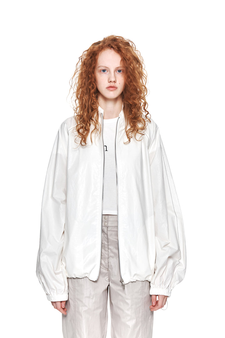 Matin Kim Logo Coating Jumper — Ivory