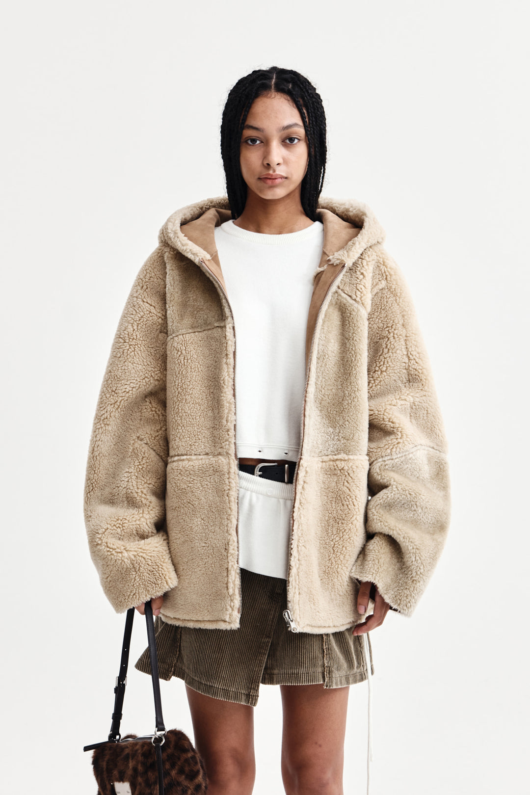 Matin Kim Reversible Hoody Mustang — Beige