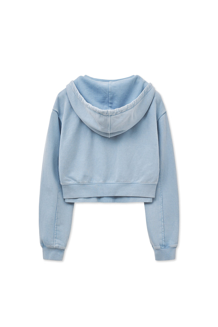 Matin Kim Washed Layered Crop Hoody Sky