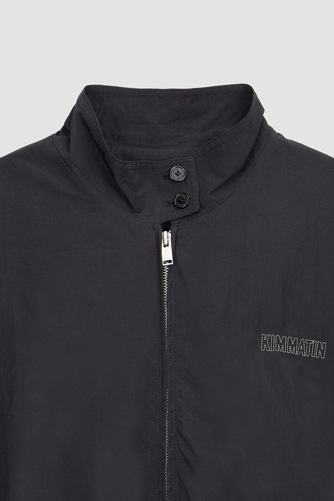 KIMMATIN Logo Embroidery Balloon Jumper — Black