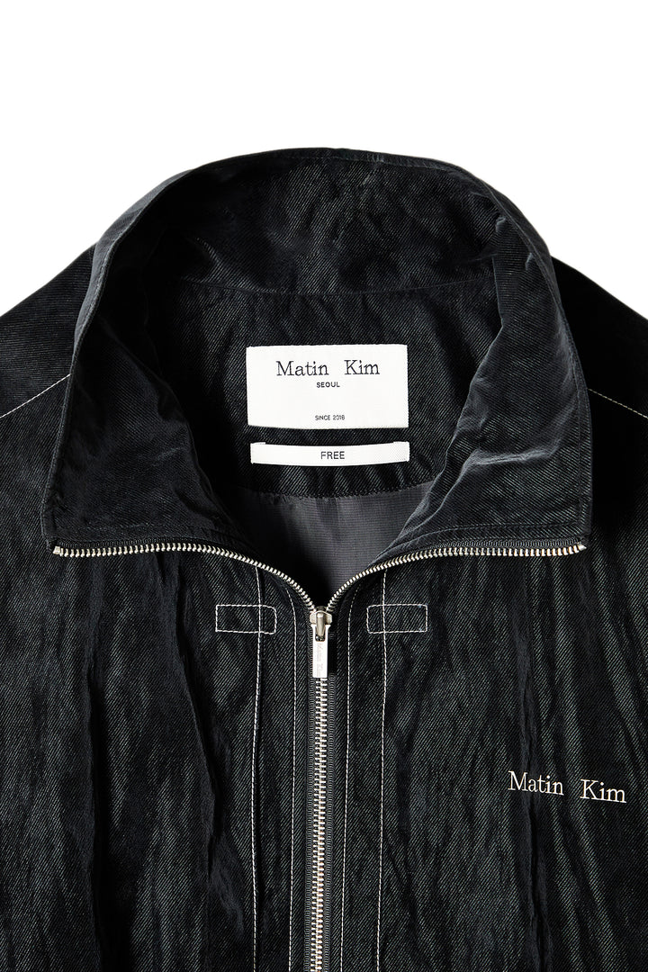Matin Kim Stitch Point High Neck Jumper — Black
