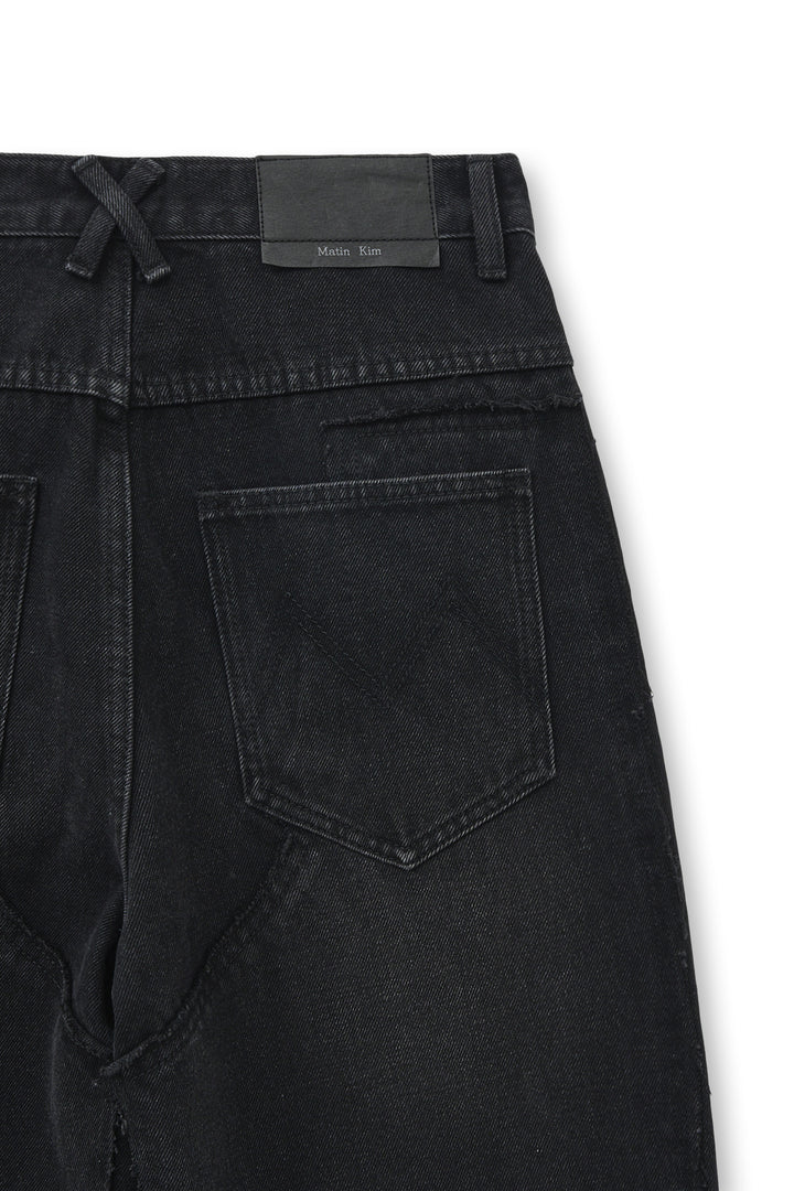 Matin Kim Western Straight Fit Denim — Black