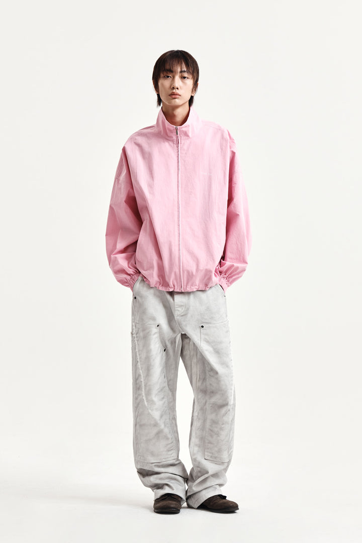 Matin Kim Back Logo High Neck Jumper — Pink