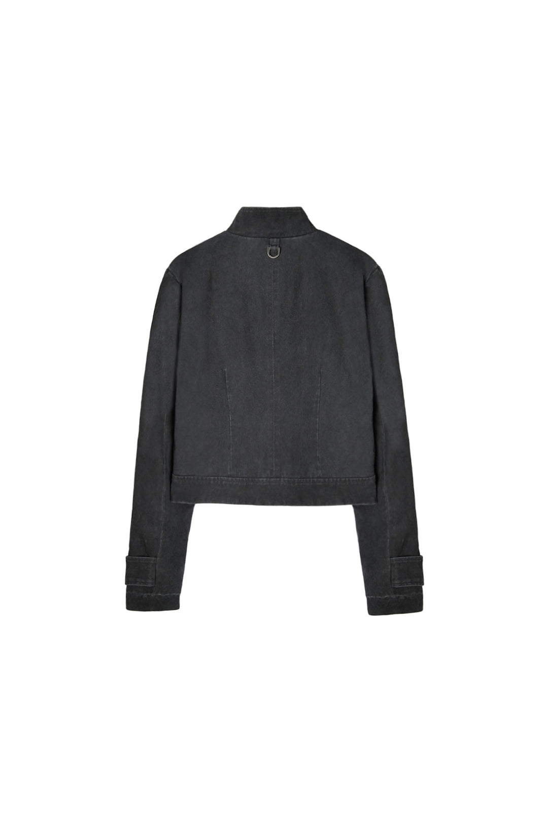 Matin Kim Washed Slim Biker Jumper — Charcoal