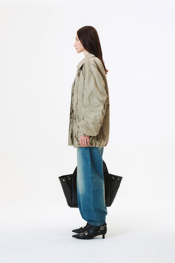 KIMMATIN Padded Nylon Work Jumper in Light — Khaki