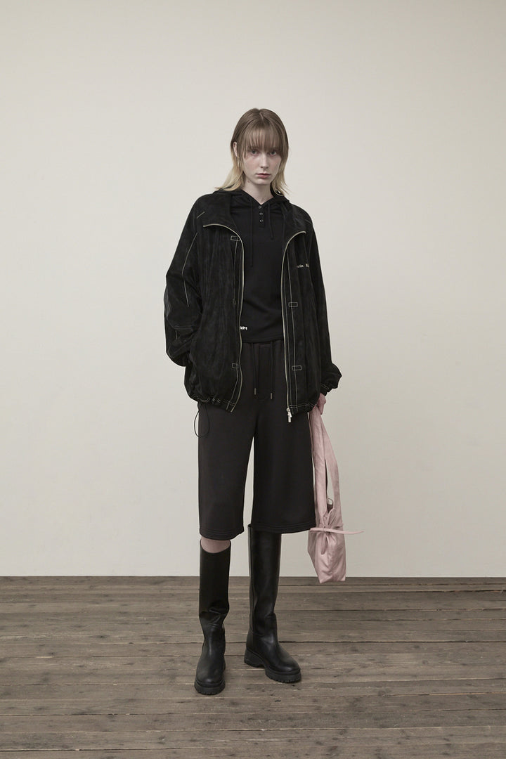 Matin Kim Stitch Point High Neck Jumper — Black