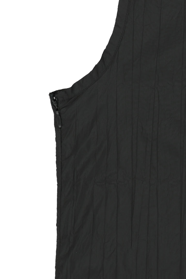 Matin Kim Raw Edge Patch Pocket Sleeveless Dress — Black