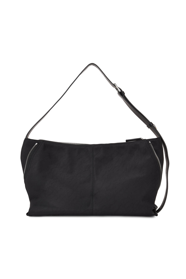 Matin Kim Side Zipper Fabric Shoulder Bag — Black