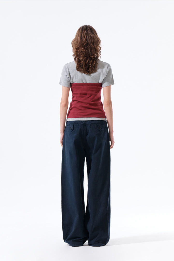 Matin Kim Label Detail Halter Tank — Wine