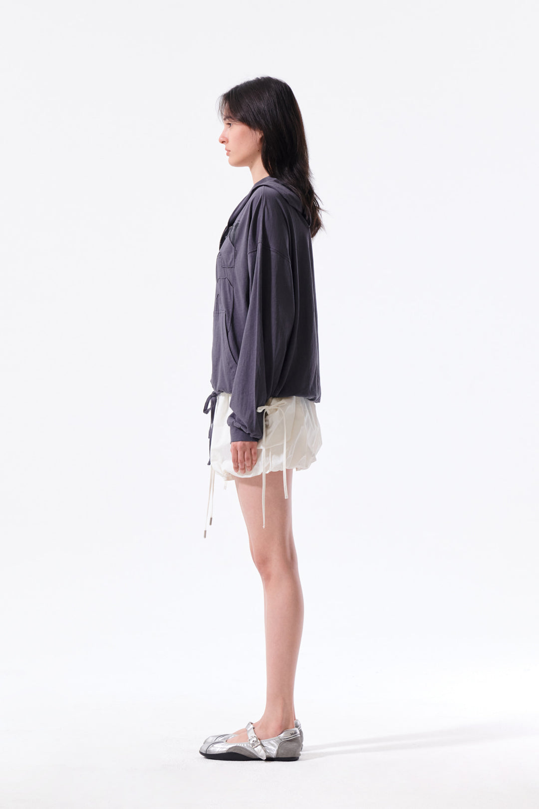 Matin Kim Strap Detail Balloon Skirt — Ivory