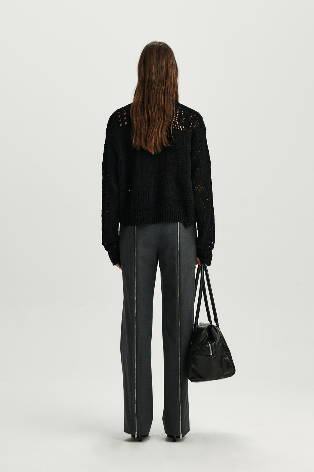 KIMMATIN Zipper Point Trouser — Gray
