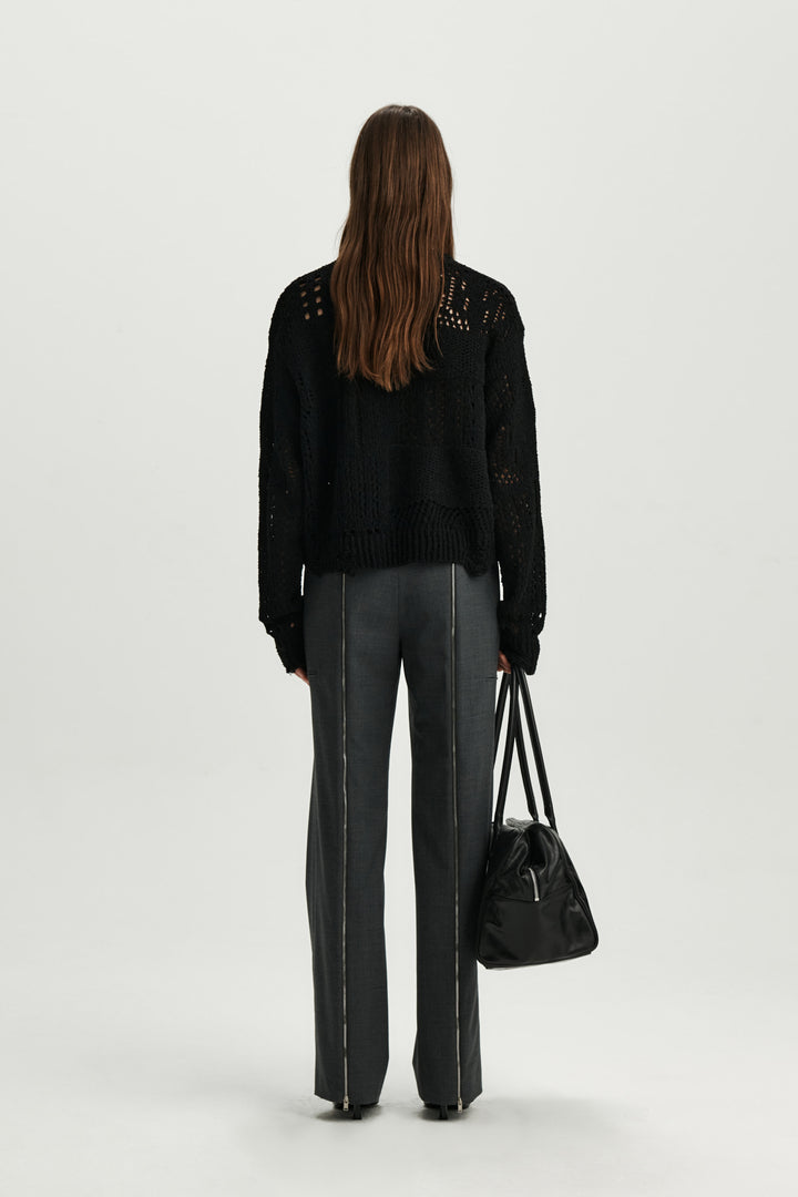 KIMMATIN Zipper Point Trouser — Gray