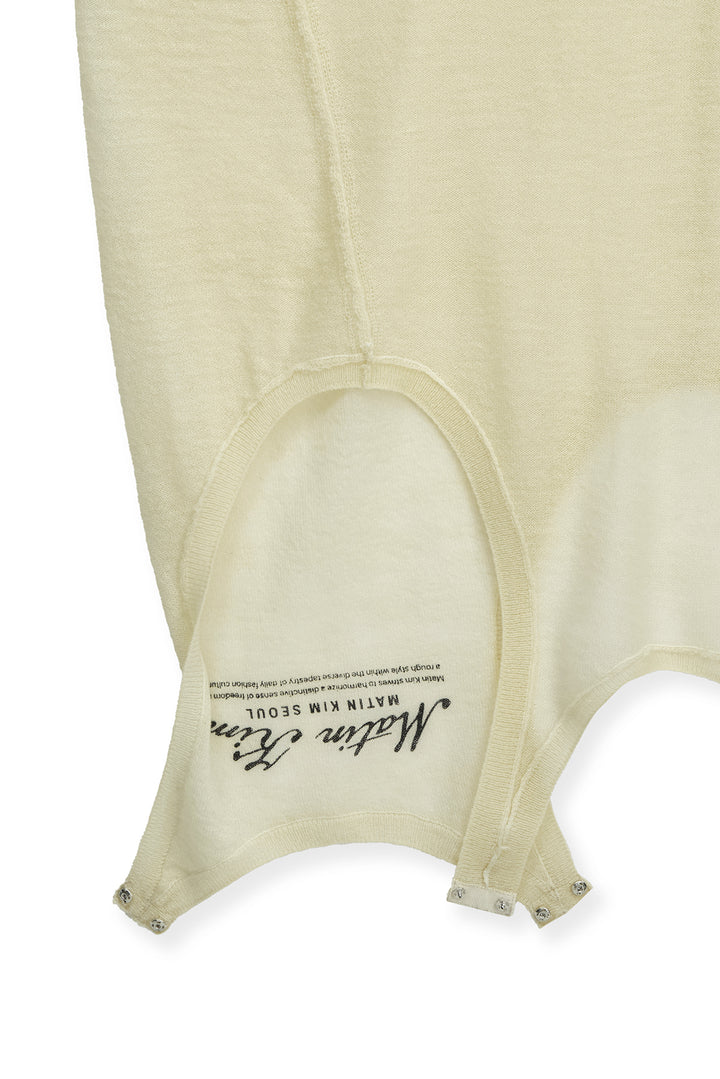 Matin Kim Mohair Layered Knit Pullover — Yellow