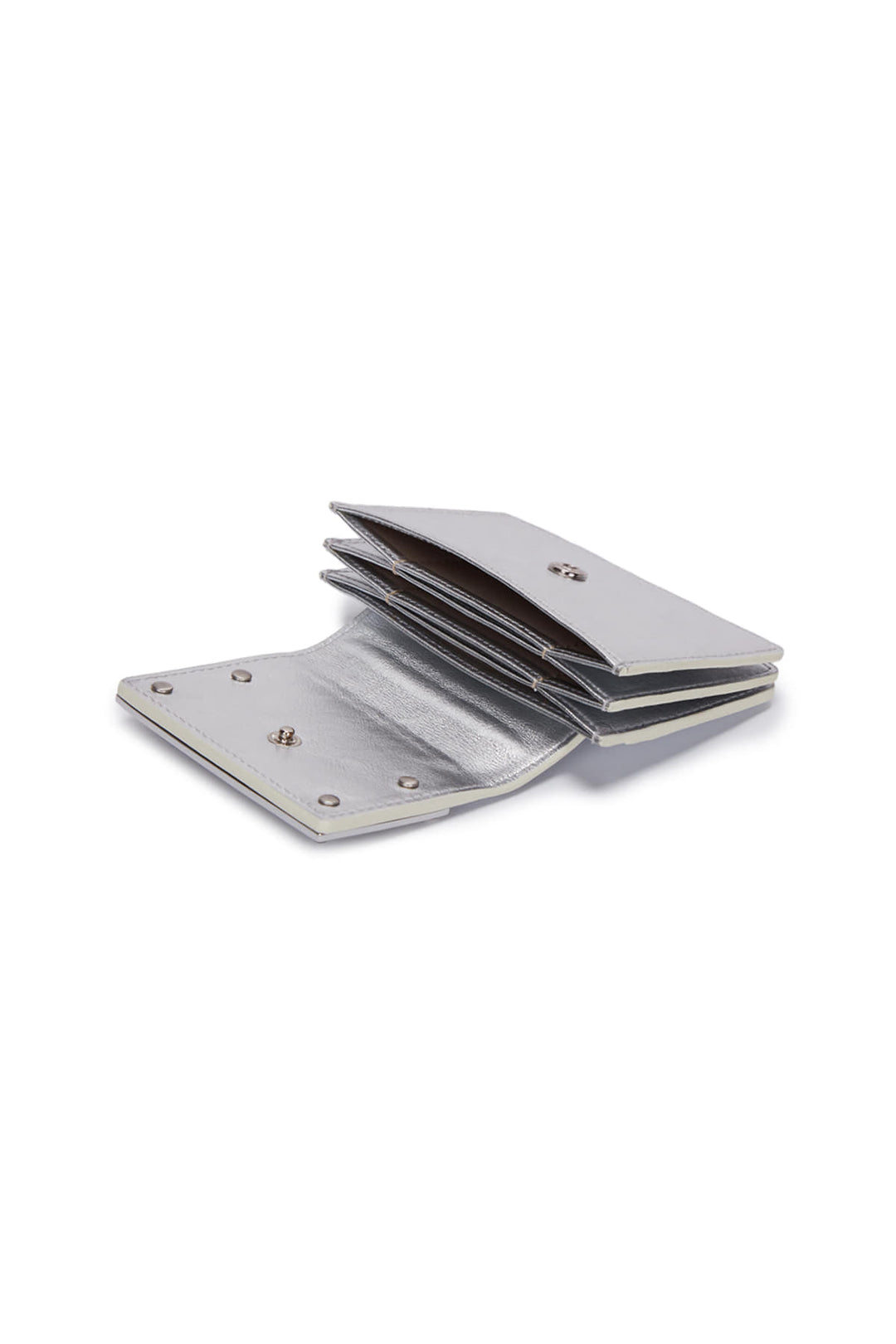 Matin Kim Accordion Wallet — Brass Hardware — Silver