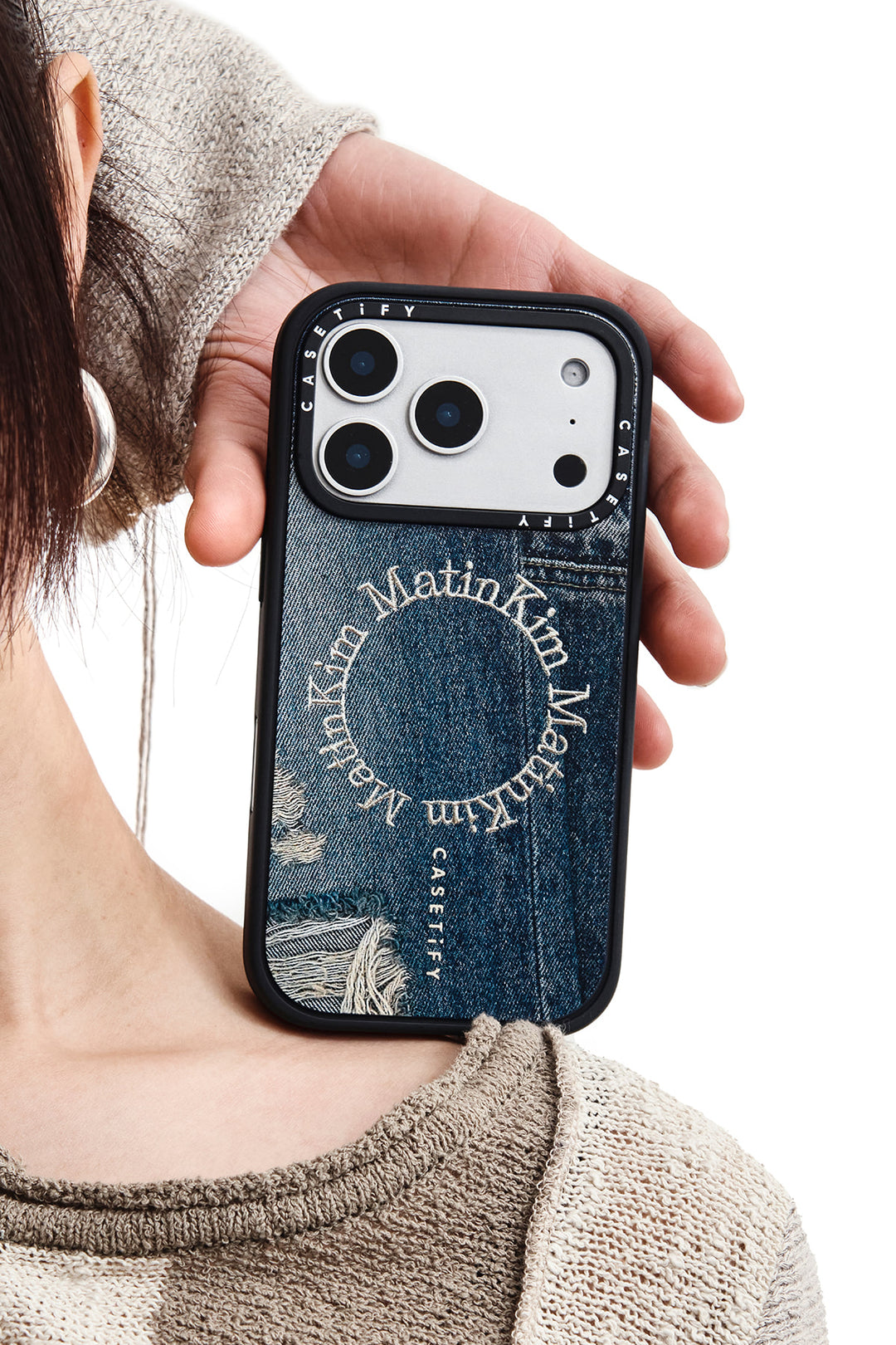 Matin Kim x Casetify Denim Circle iPhone Case — Blue
