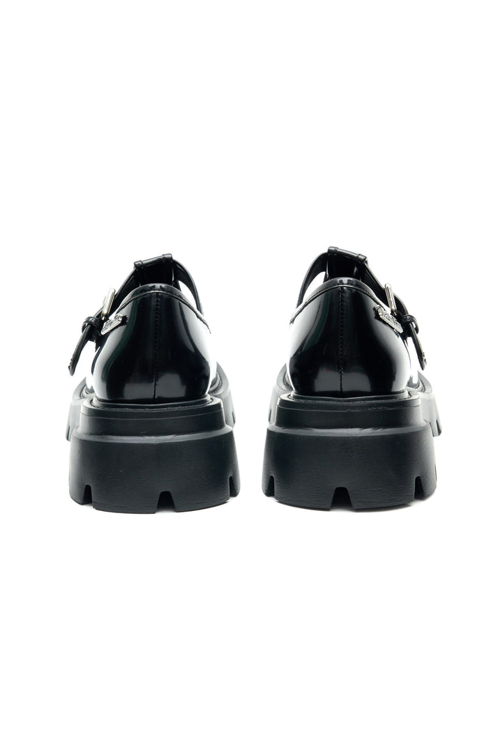 Matin Kim T-Strap Chunky Loafer — Black