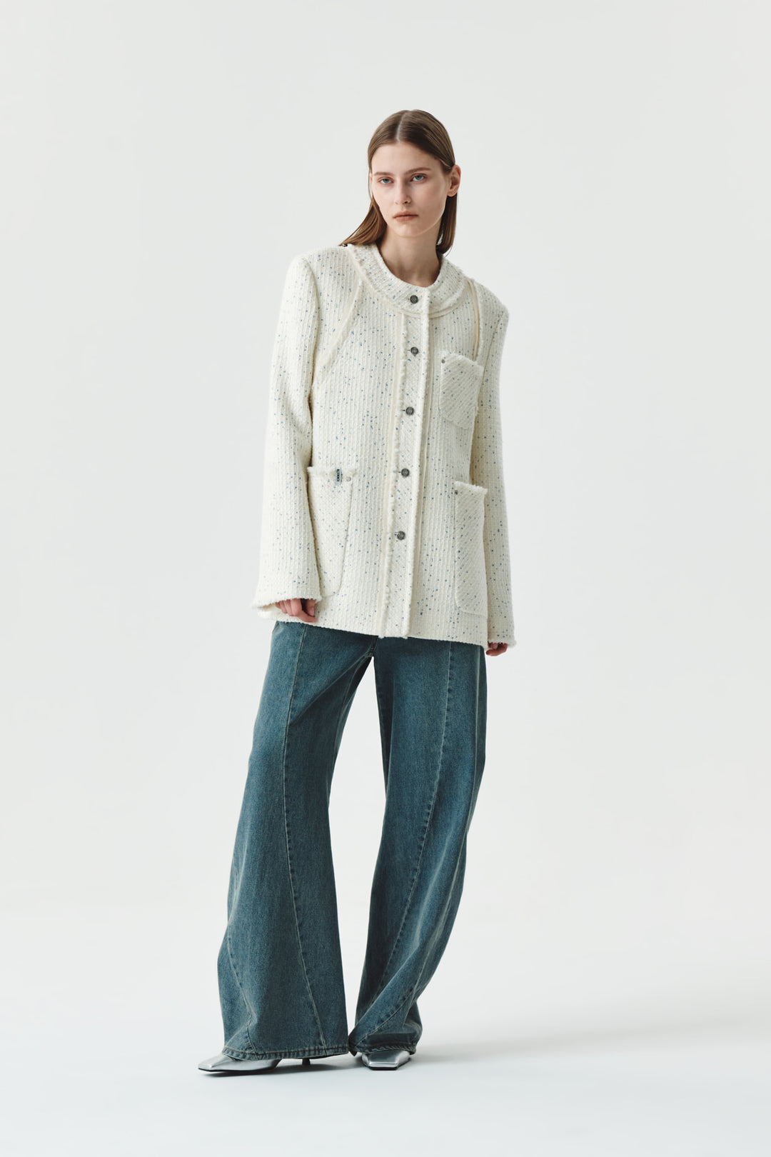 KIMMATIN Line Point Drapery Denim — Blue