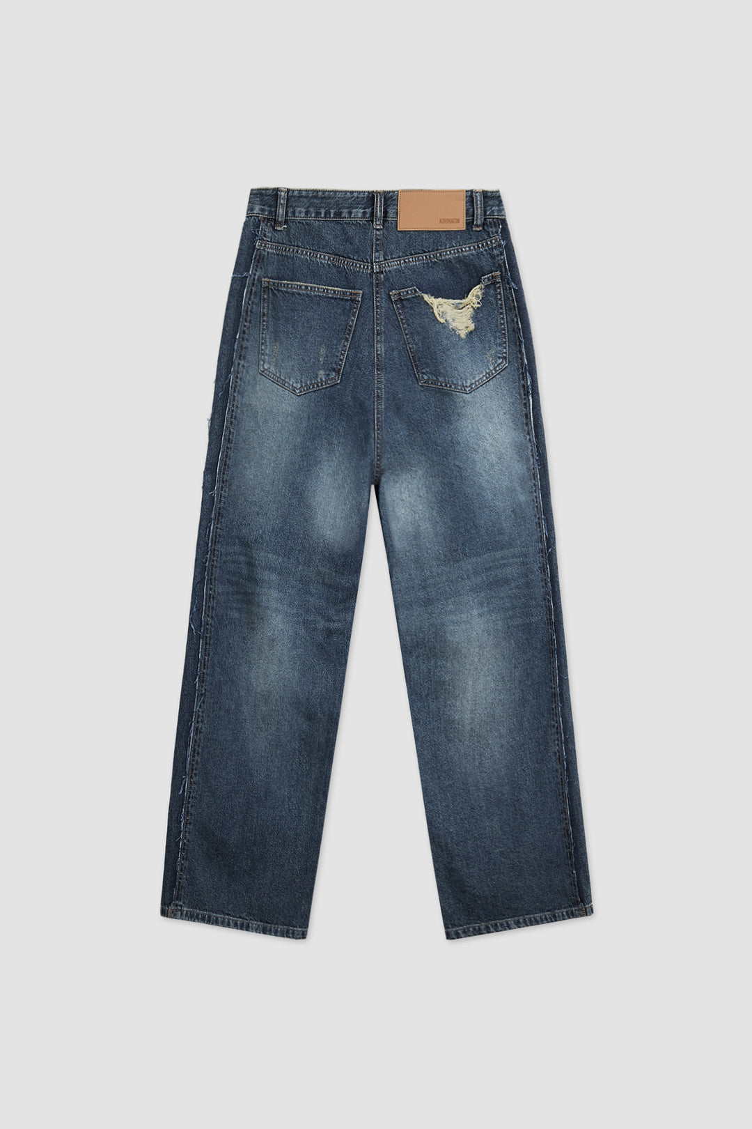 KIMMATIN Side Pannel Pintuck Denim — Blue