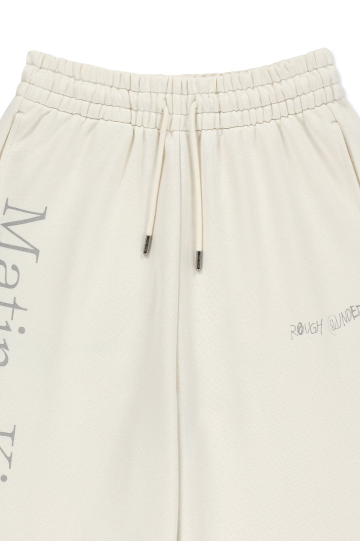 Matin Kim Essential Logo Sweatpants — Ivory