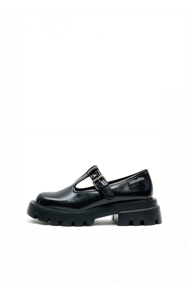 Matin Kim T-Strap Chunky Loafer — Black
