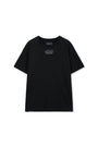 Matin Kim Label Point Lettering Top — Black