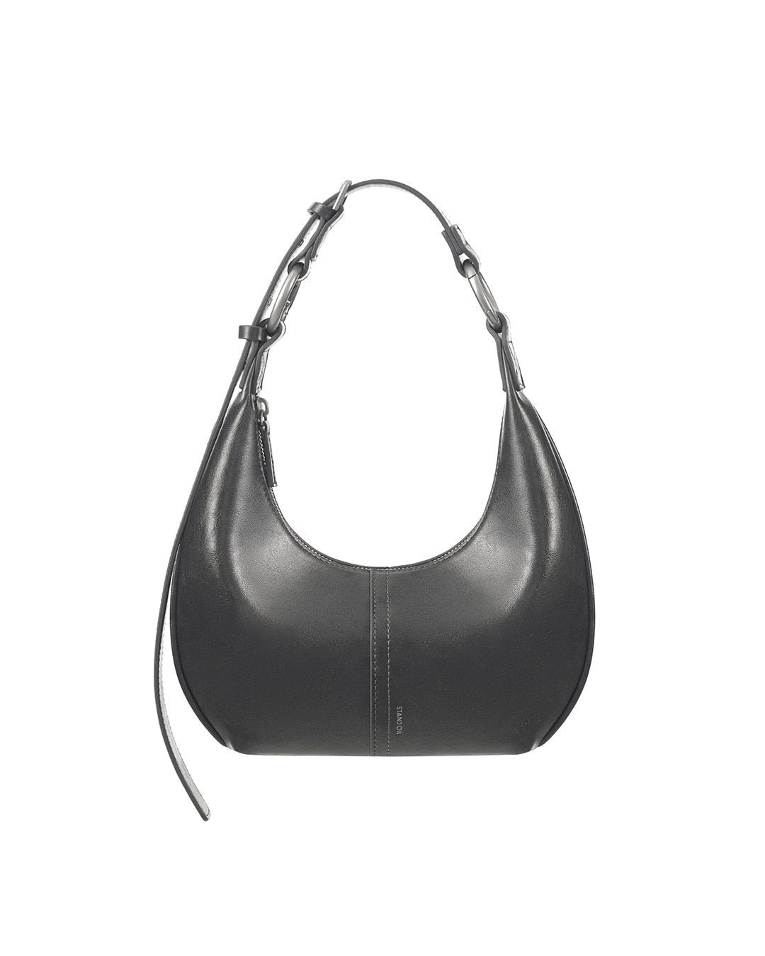 Stand Oil Tovi Bag — Half-Moon Tote — Metallic Gray