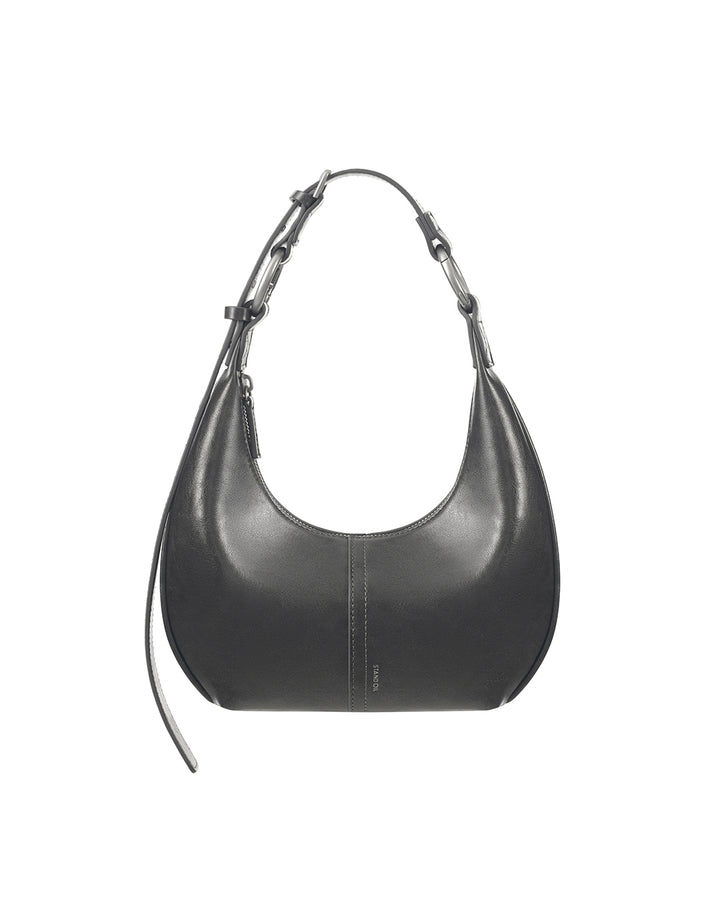 Stand Oil Tovi Bag — Half-Moon Tote — Metallic Gray