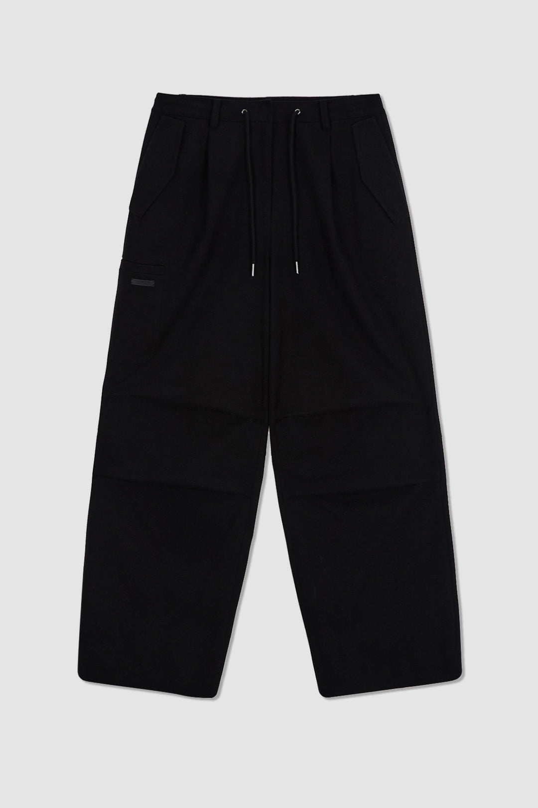 KIMMATIN Wool Blended Parachute Pants — Black