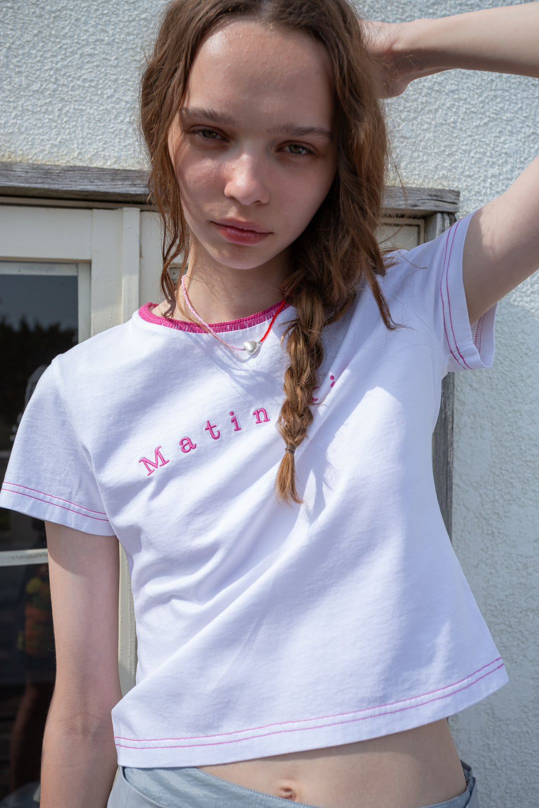 Matin Kim Color Point Arch Logo Top — White