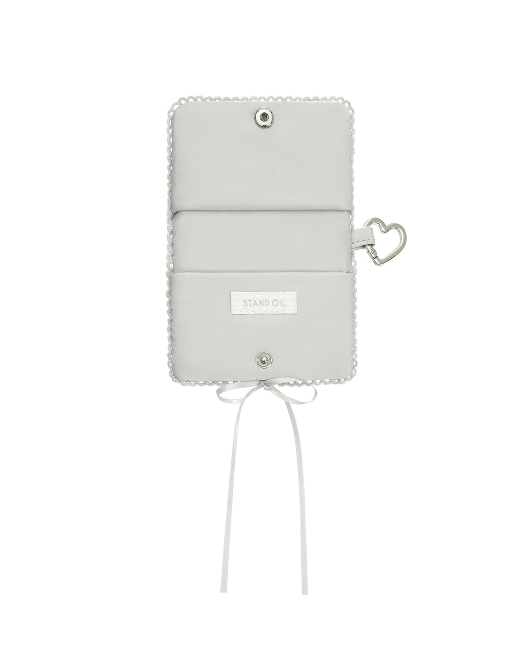 Stand Oil Memory Fluffy Keyring — Silver