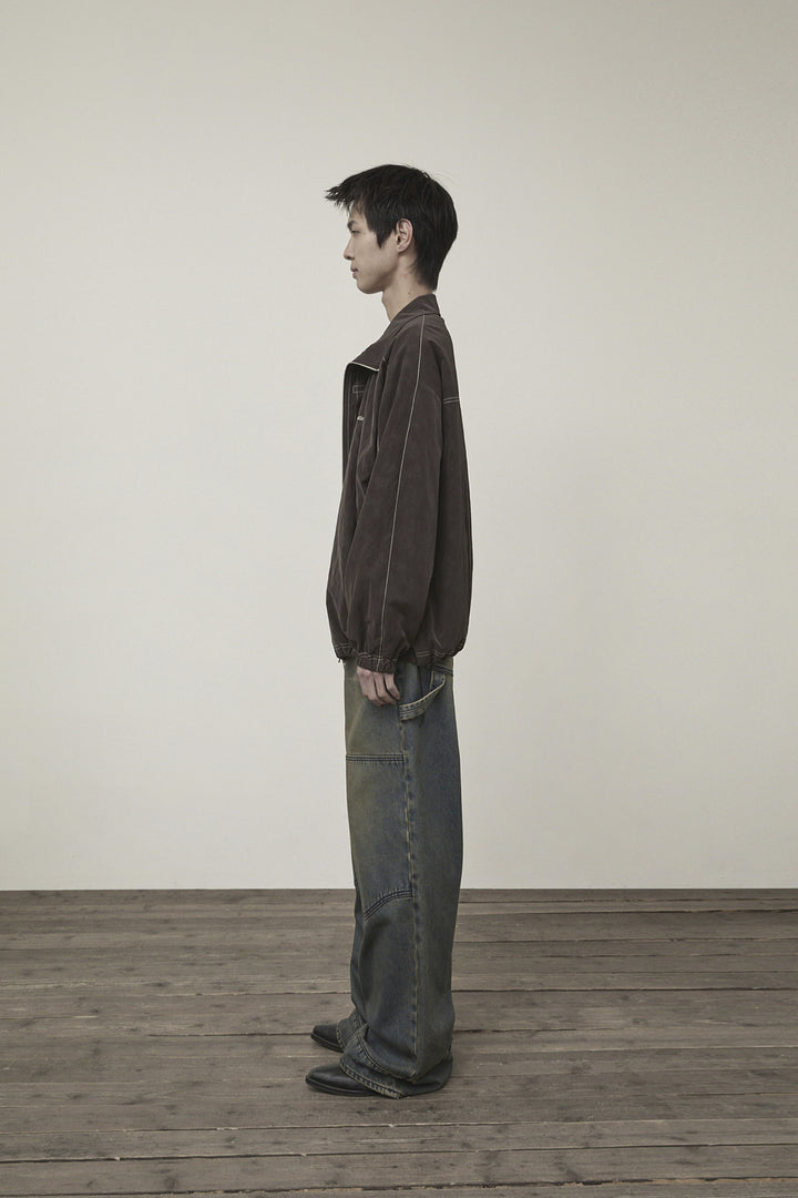 Matin Kim Stitch Point High Neck Jumper — Brown