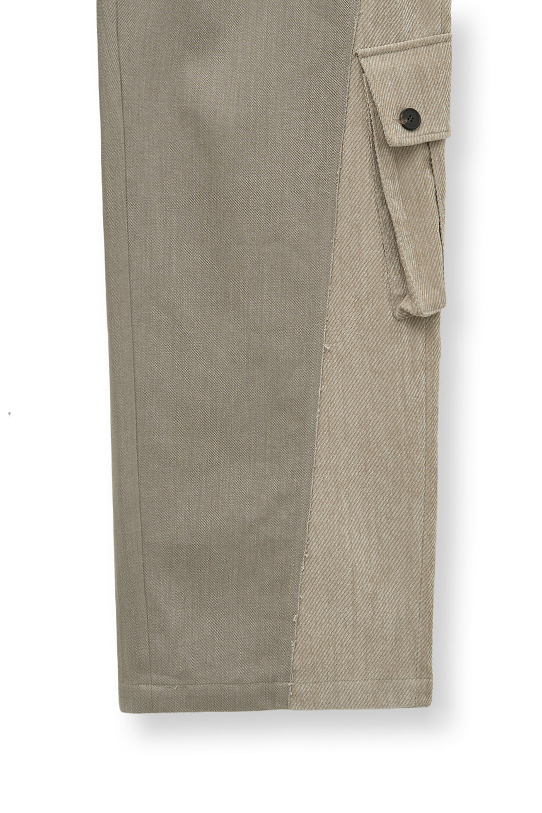 Matin Kim Big Pocket Two-Tone Wide Pants — Beige