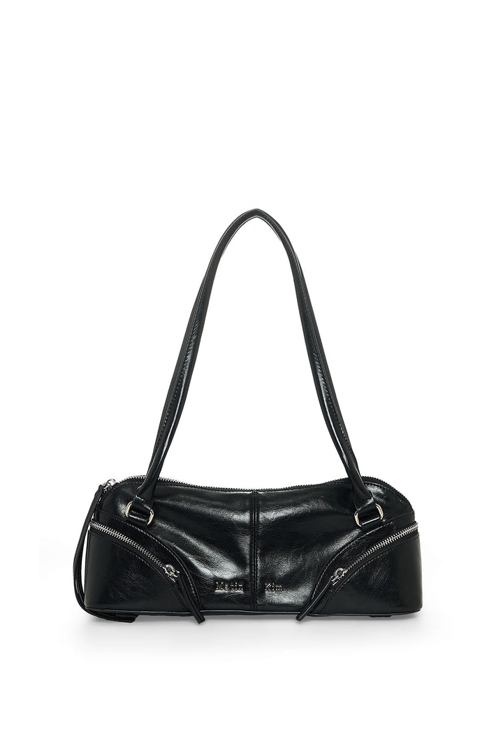 Matin Kim Curve Zip Baguette Bag — Black