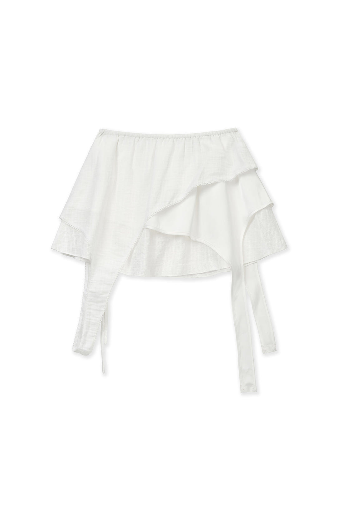 Matin Kim Multi Panel Layered Skirt — White