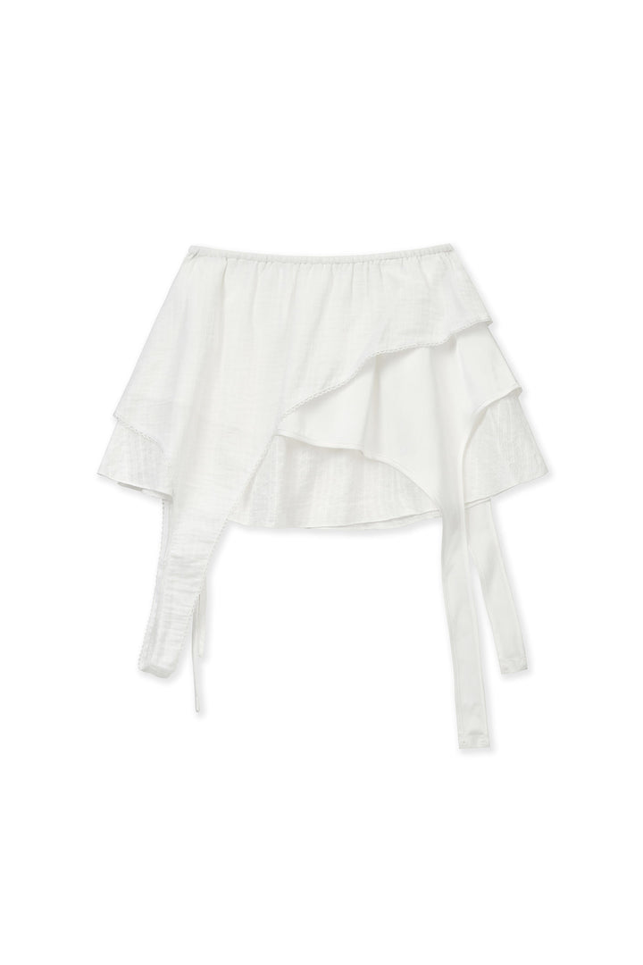 Matin Kim Multi Panel Layered Skirt — White