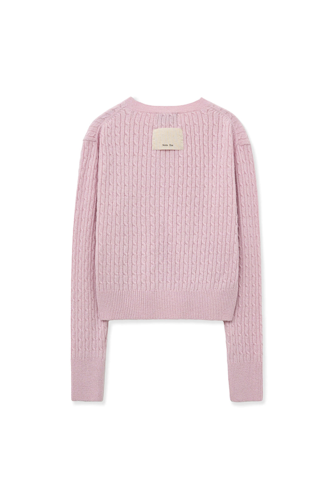 Matin Kim Shiny Cable Pullover — Pink