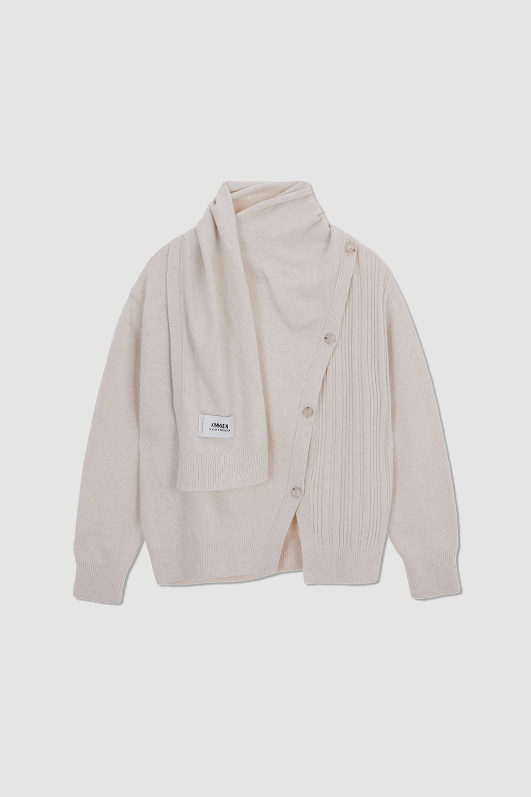 KIMMATIN Muffler Cardigan Light — Beige