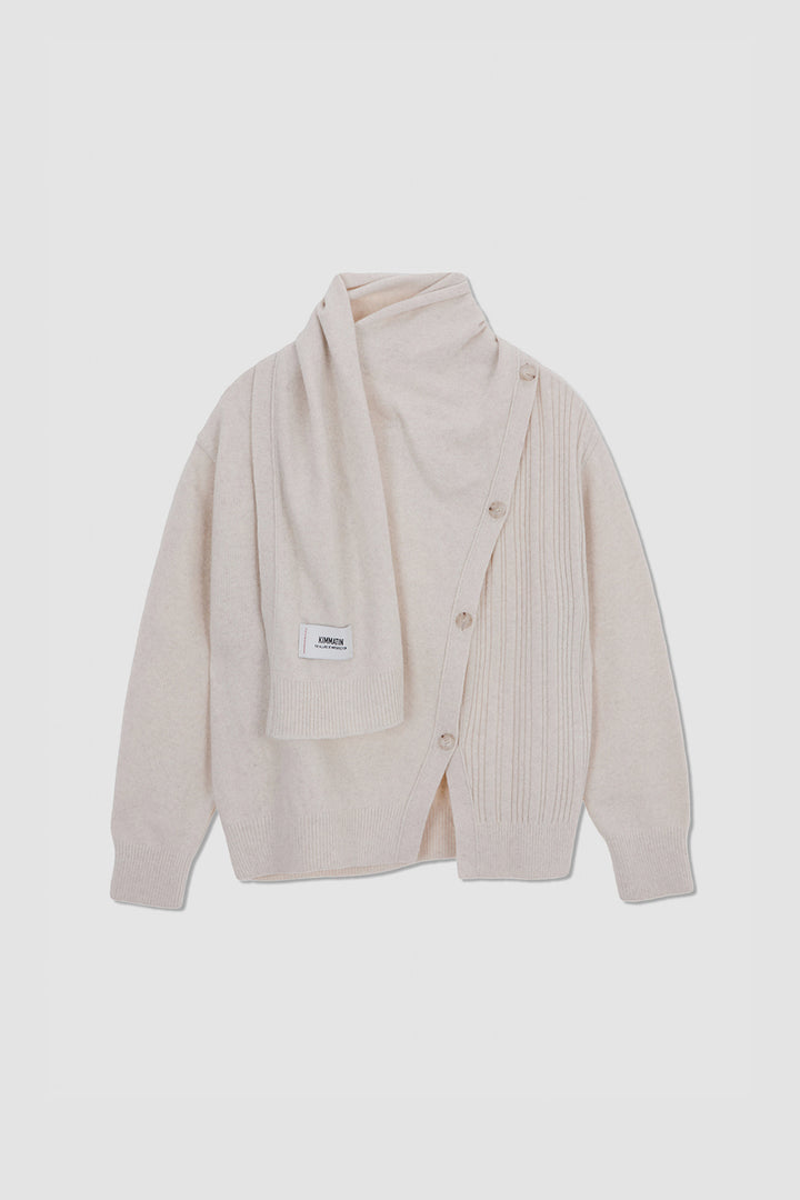 KIMMATIN Muffler Cardigan Light — Beige